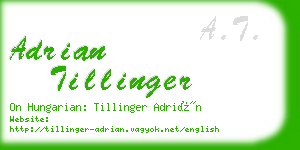 adrian tillinger business card